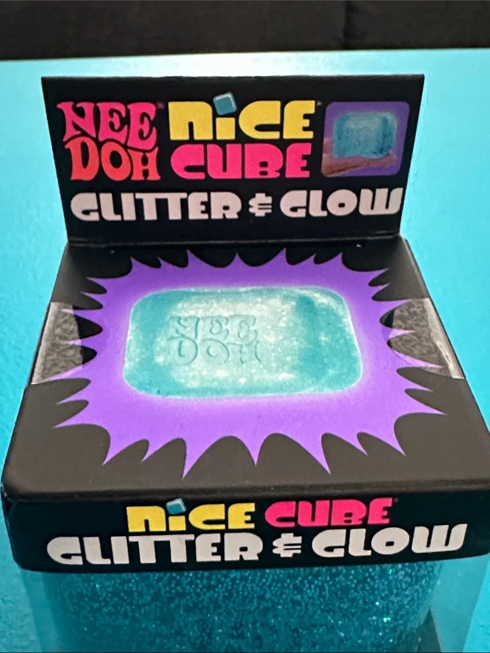 NeeDoh Nice Cube Glitter & Glow